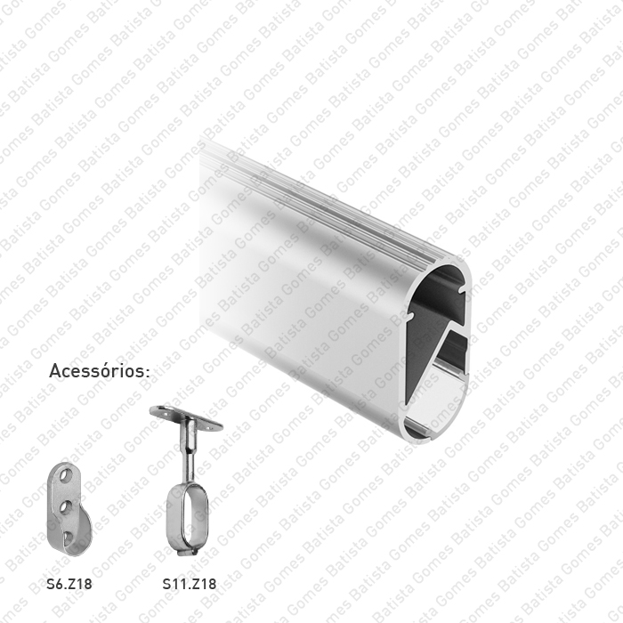 Perfil para fita LED - var�o para roupeiro